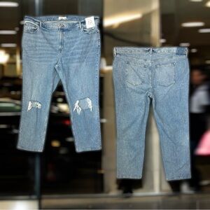 Abercrombie & Fitch Jeans Sz 37/24 Plus The 90s Straight Ultra HR Light Wash NWT